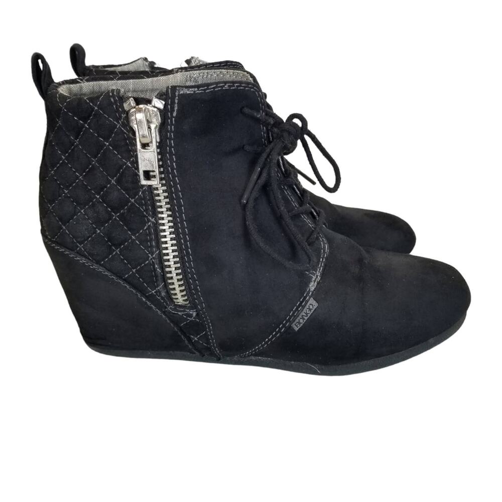Bongo Shoes Kedzie Wedge ankle Bootie Black size 8.5